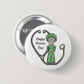 女性の外科ナースボタンはそれをカスタマイズ! 缶バッジ (正面&裏面)