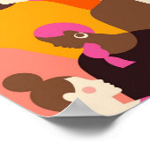 女性の多様な顔 ポスター (角)