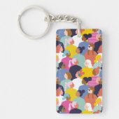 女性の多様性 – さまざまな人種の女性 キーホルダー (正面)