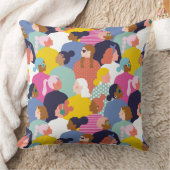 女性の多様性 – さまざまな人種の女性 クッション (ブランケット)