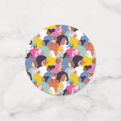 女性の多様性 – さまざまな人種の女性 コンフェッティ (スモール正面)