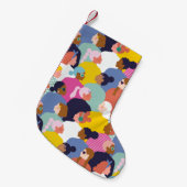 女性の多様性 – さまざまな人種の女性 スモールクリスマスストッキング (正面 (吊り時))