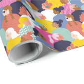 女性の多様性 – さまざまな人種の女性 ラッピングペーパー (ロールコーナー)