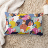 女性の多様性 – 民族の違う女性 ランバークッション (ブランケット)