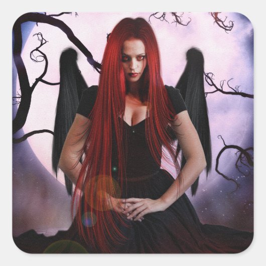 女性の夜の鬼 スクエアシール (正面)