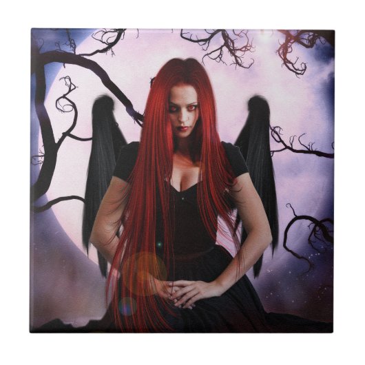 女性の夜の鬼 タイル (正面)