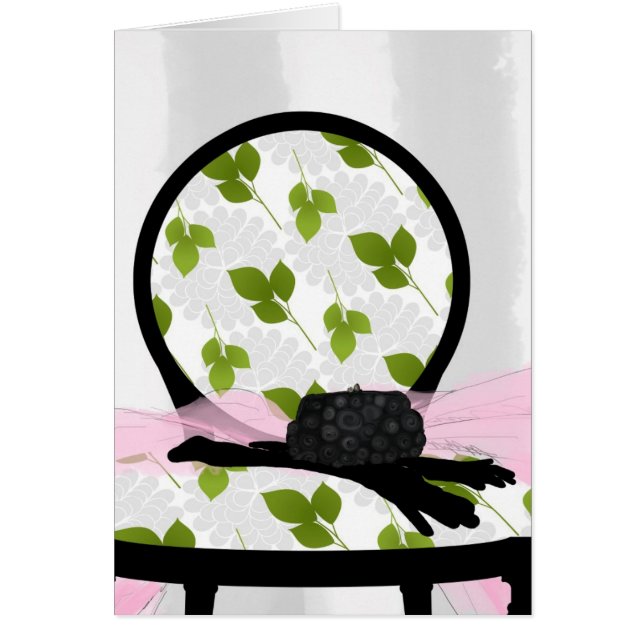 女性の夜II -ドレッシングルームの芸術カード (正面)