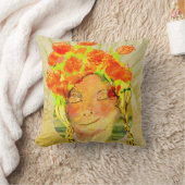 女性の夢が人の心に映し出前向きす クッション (ブランケット)