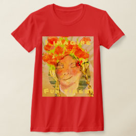 女性の夢が人の心に映し出前向きす Tシャツ