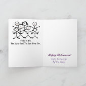 女性の大きいStickladyの退職カードはそれをカスタマイズ! カード (内部)