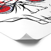 女性の女の子のためのカルトBmxハロウィーン衣装ギフトKi ポスター (角)