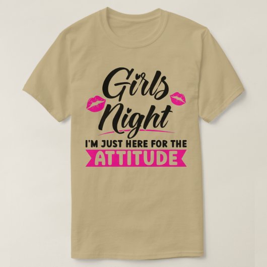 女性の女の子の夜この態度のパーティー Tシャツ (デザイン正面)