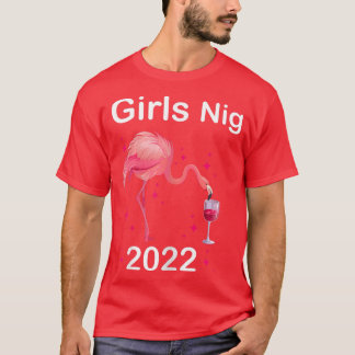女性の女の子の夜2022フラミンゴパーティー女性 Tシャツ