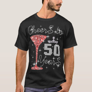女性の女の子の応援50歳ハッピーバースデー Tシャツ