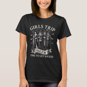 女性の女の子の旅行サレムタイム悪い気がする Tシャツ