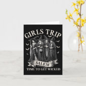 女性の女子旅行 セイラム タイムトゥゲット ウィケッド ウィッチャー カード (黄色い花)