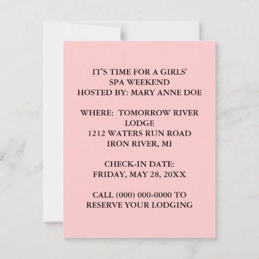 女性の女性のガールフレンドの招待状のビクトリア時代の人 招待状 (裏面)