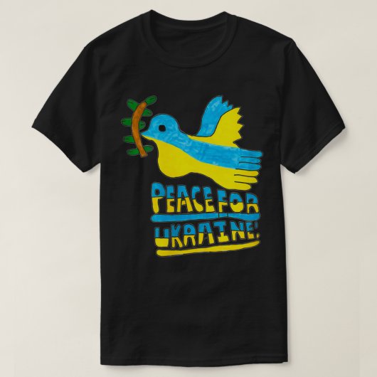女性の女性のサポートウクライナ私はウクライナと一緒に立つ Tシャツ (デザイン正面)