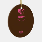 女性の女性イースターマバニー妊娠ママのための セラミックオーナメント (右)