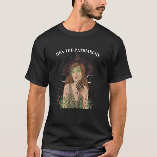 女性の女性占星術の女神Hex女性 Tシャツ (正面)