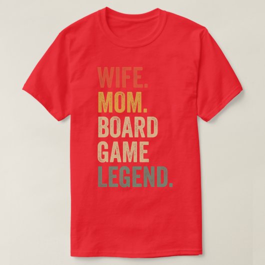 女性の妻の母ボードゲームレジェンドゲおもしろいームナイト Tシャツ (デザイン正面)