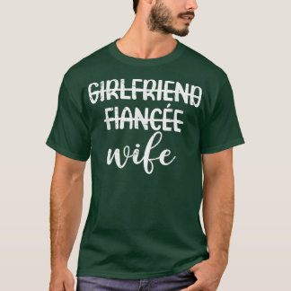 女性の婚約パーティー 彼女 婚約者 妻へ Tシャツ