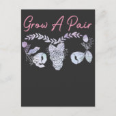 女性の子宮は一対の花卵巣フェミニストを成長させる ポストカード (正面)