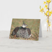 女性の孔雀の睡眠の挨拶状 カード (黄色い花)