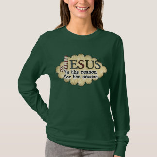 女性の宗教的なクリスマス長袖Tシャツ Tシャツ