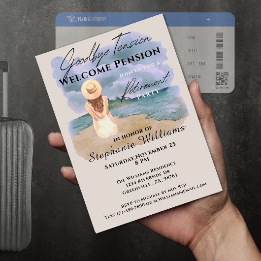 女性の定年さよならテンションパーティー 招待状