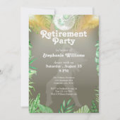 女性の定年夏ディスコ裏庭ジャングル 招待状 (正面)