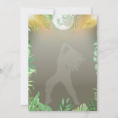 女性の定年夏ディスコ裏庭ジャングル 招待状 (裏面)