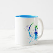 女性の射手のスプラッ絵を描シュ ツートーンマグカップ (正面右)