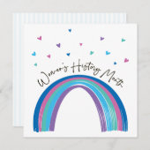 女性の履歴月のグリーティングカード (正面/裏面)