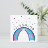 女性の履歴月のグリーティングカード (スタンド正面)