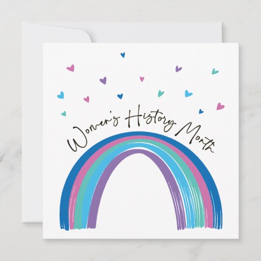 女性の履歴月のグリーティングカード (正面)