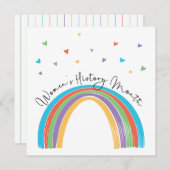 女性の履歴月のグリーティングカード (正面/裏面)