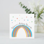 女性の履歴月のグリーティングカード (スタンド正面)