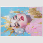 女性の履歴月のロイヤリティデコペモダンージ 薄葉紙 (正面)