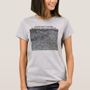 女性の平らな地球のスタイルのTシャツは緩みます Tシャツ