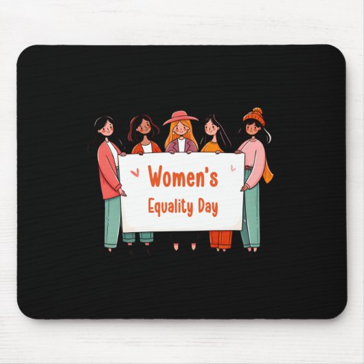 女性の平等の日Equal Work For Equal Pay - Eq マウスパッド (正面)