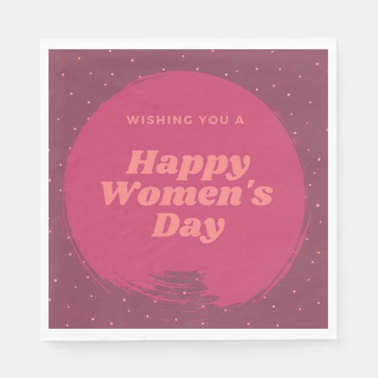 女性の幸せな日は赤く願う スタンダードランチョンナプキン (正面)