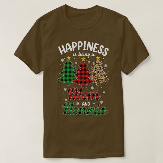 女性の幸せは母とノニーヒョウである Tシャツ (デザイン正面)
