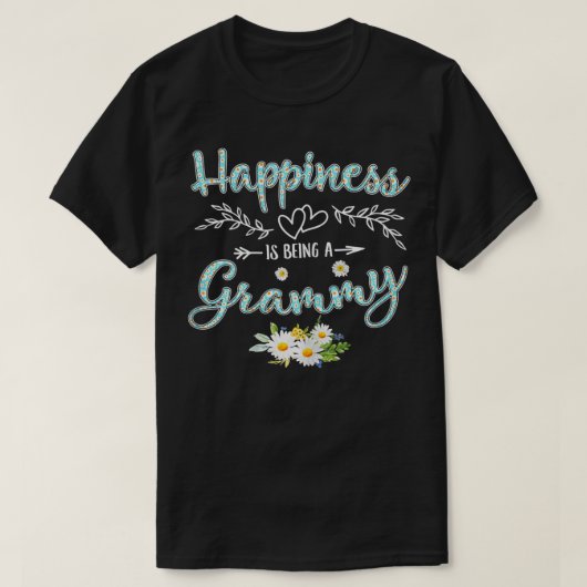 女性の幸福はグラミー女性のデイジーFlo Tシャツ (デザイン正面)
