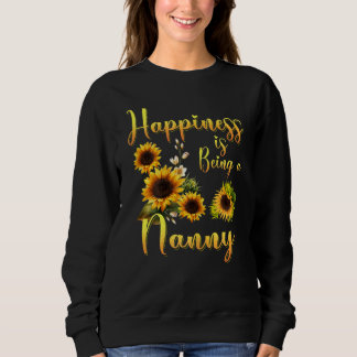 女性の幸福はナニーライフの花の祖母である スウェットシャツ