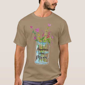 女性の幸福は母の生活の花の芸術のグランされている Tシャツ
