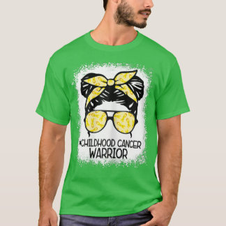 女性の幼少期がん戦士メッシーバンヒョウ Tシャツ