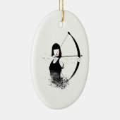 女性の弓使い セラミックオーナメント (右)