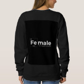 女性の強さの引用Tシャツ スウェットシャツ (裏面)