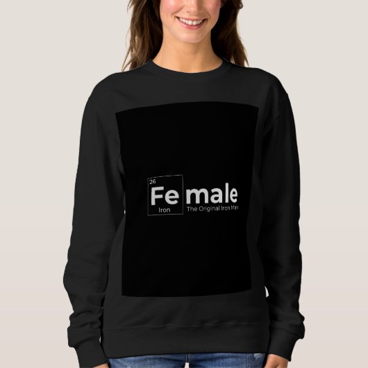 女性の強さの引用Tシャツ スウェットシャツ (正面)